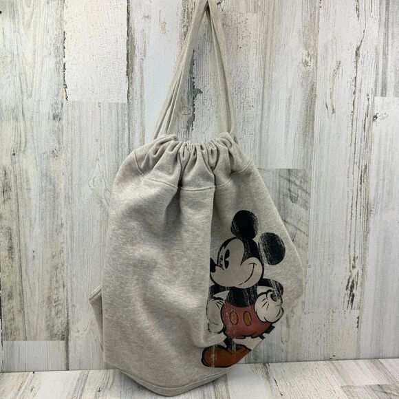 Walt Disney World Mickey Mouse Sweatshirt Drawstring Backpack Cinch Bag - Picture 1 of 8